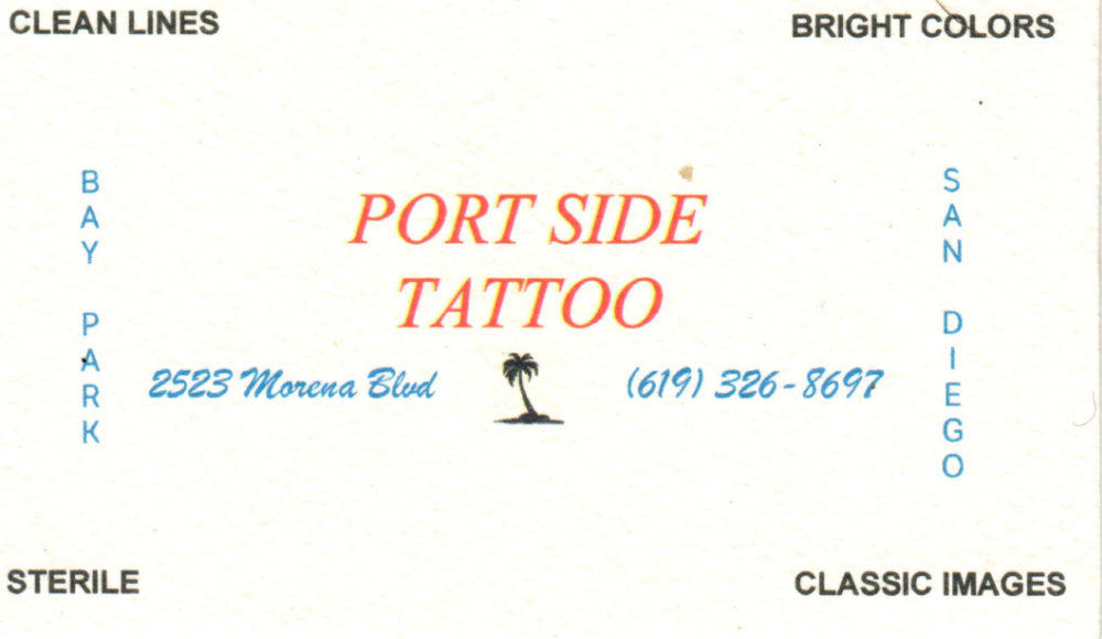 Port Side Tattoo Business Card